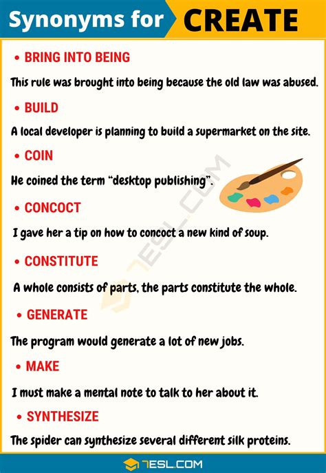 better word for create.
